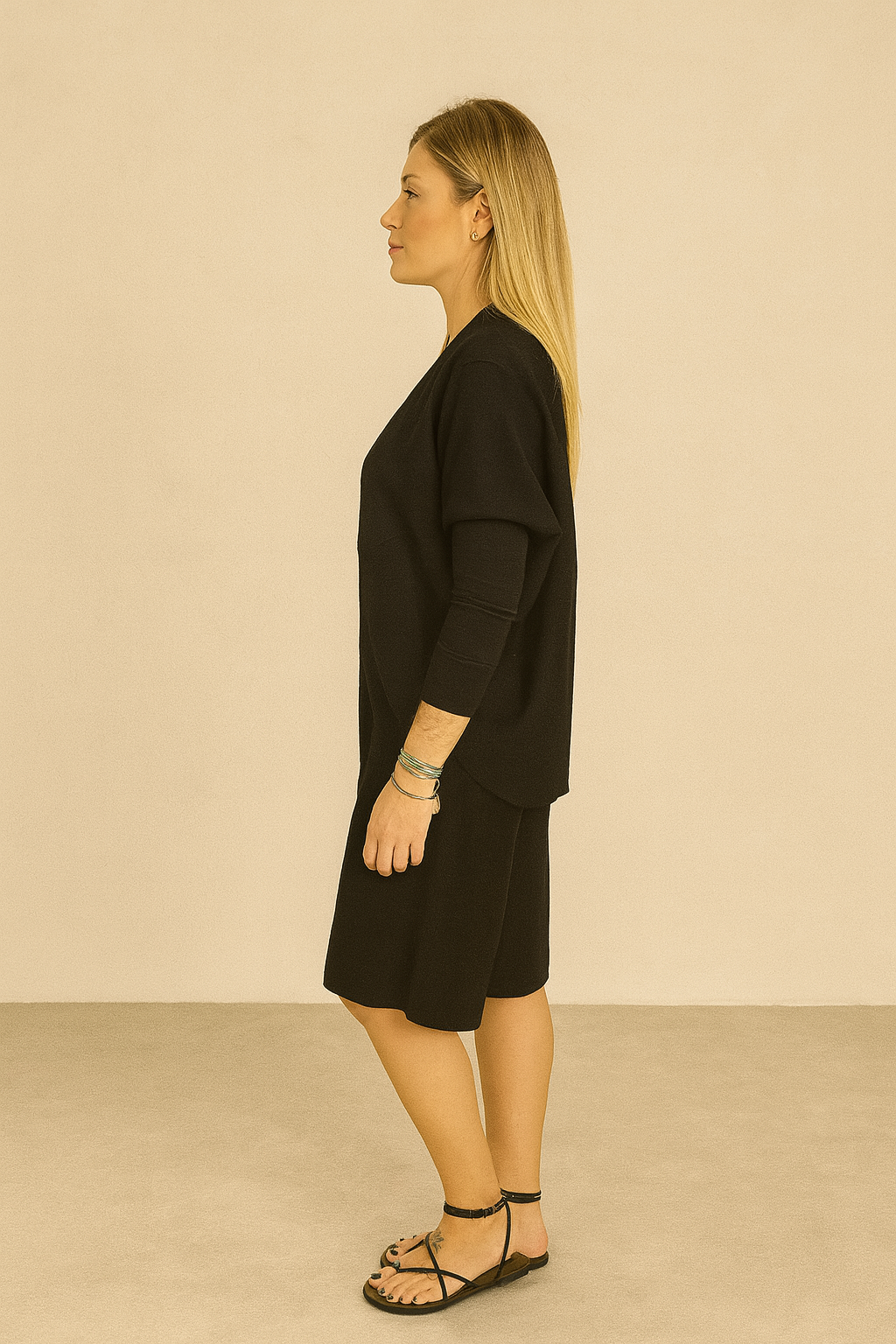 Bermuda Bruna Boucle Preto