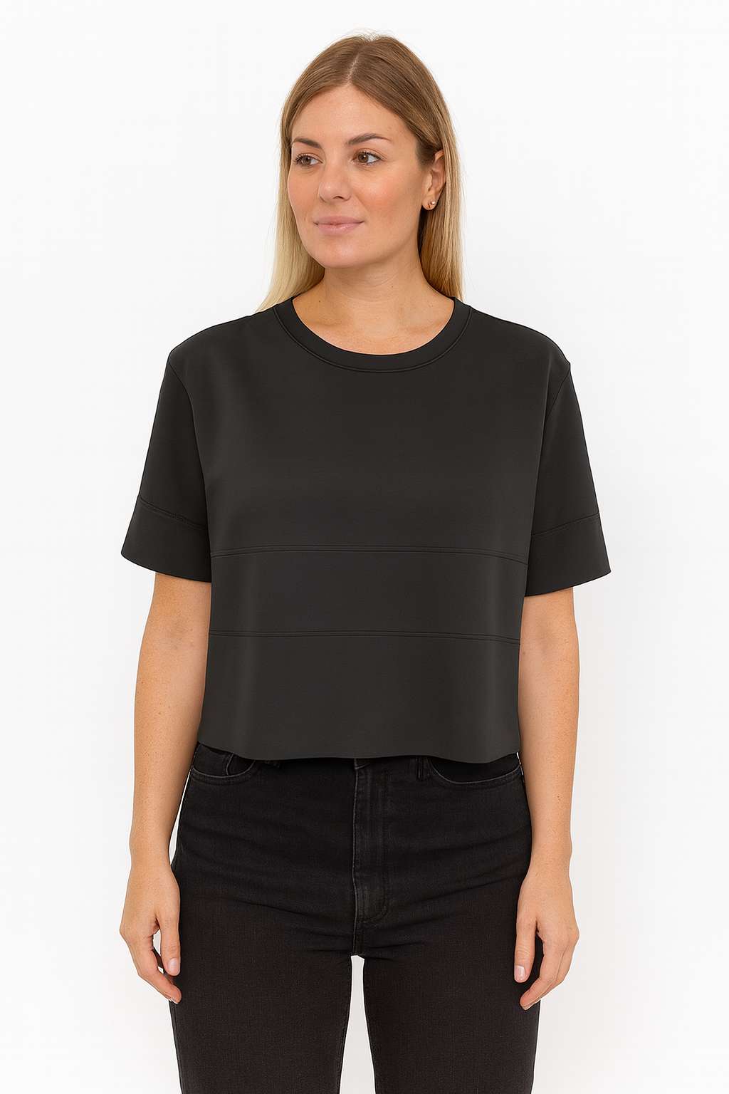 Cropped Malu Tencel Preto