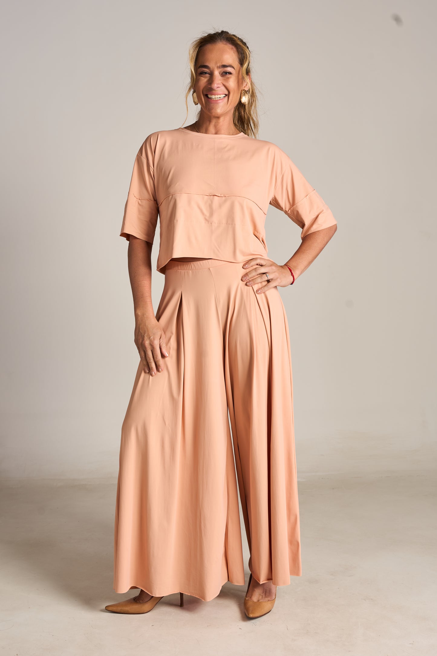 Cropped Malu Jersey Bisque