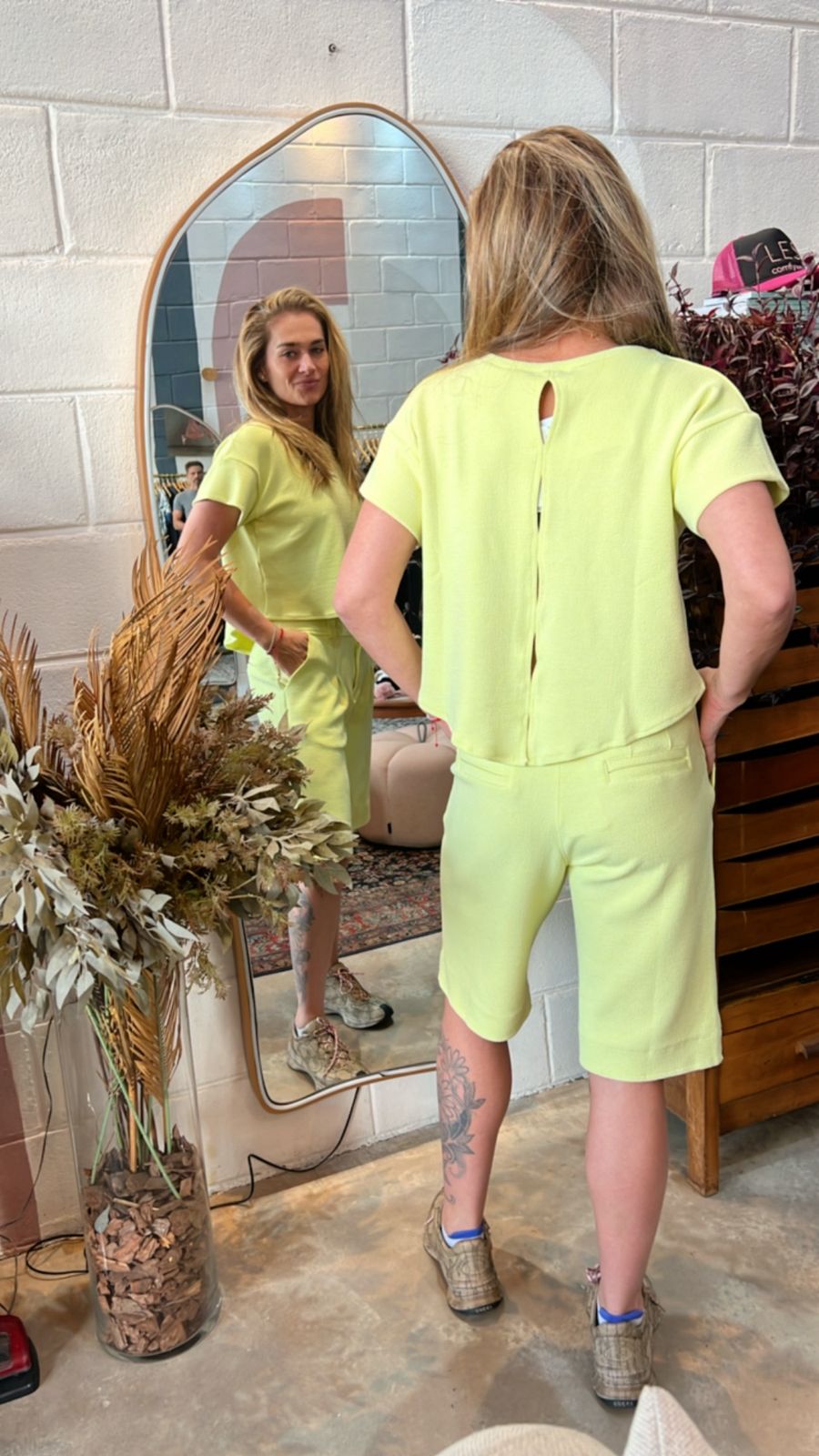 Bermuda Cora Boucle Amarelo