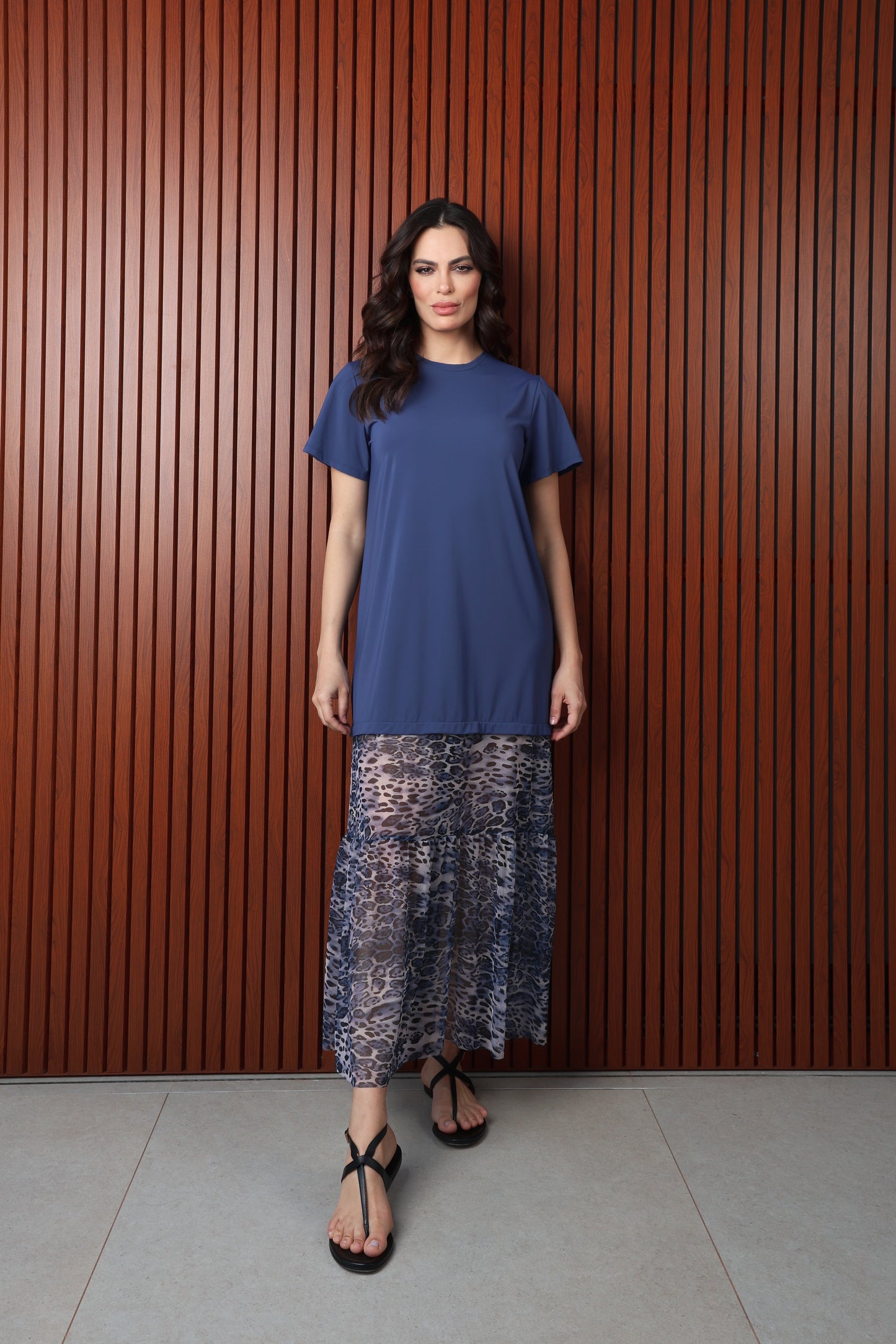 Vestido Donatella Fluity Blue Jeans