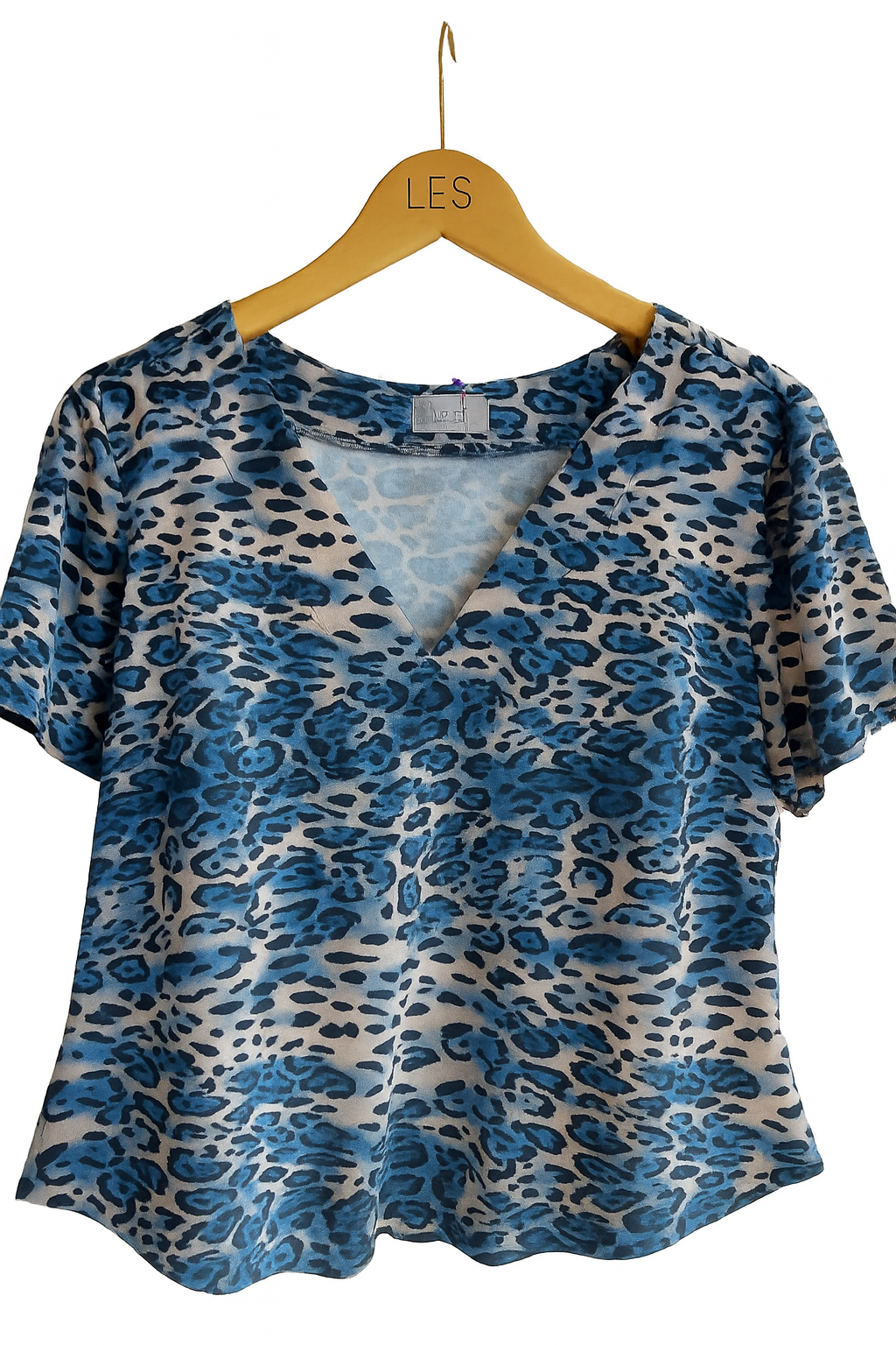 Blusa Marrie Fluity Onça Blue