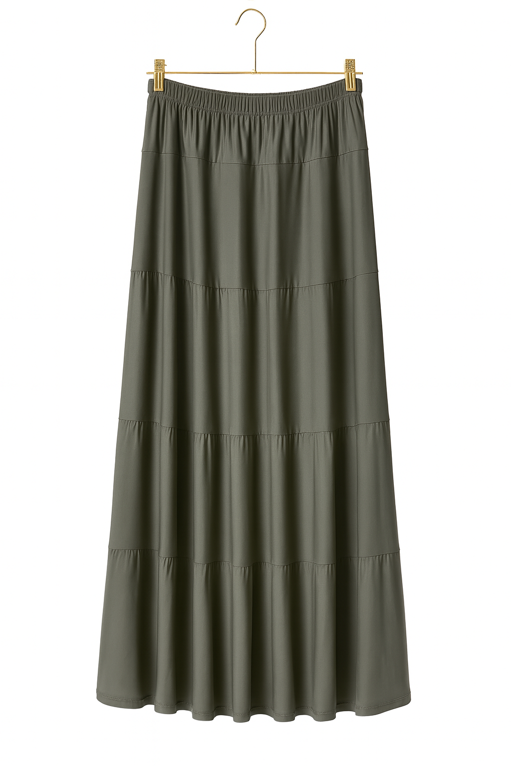 Saia Camadas Fluity Verde Oliva