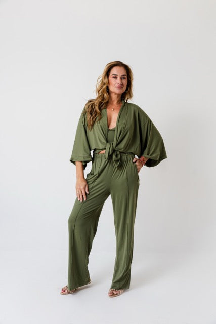 Calça Claudia Fluity Verde Alcaparra