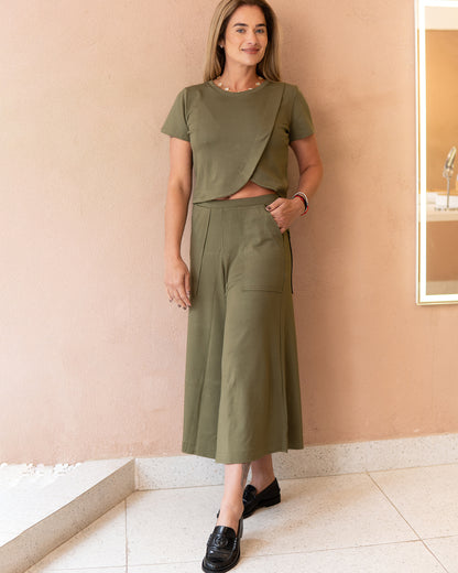 Blusa Tati Tencel Army