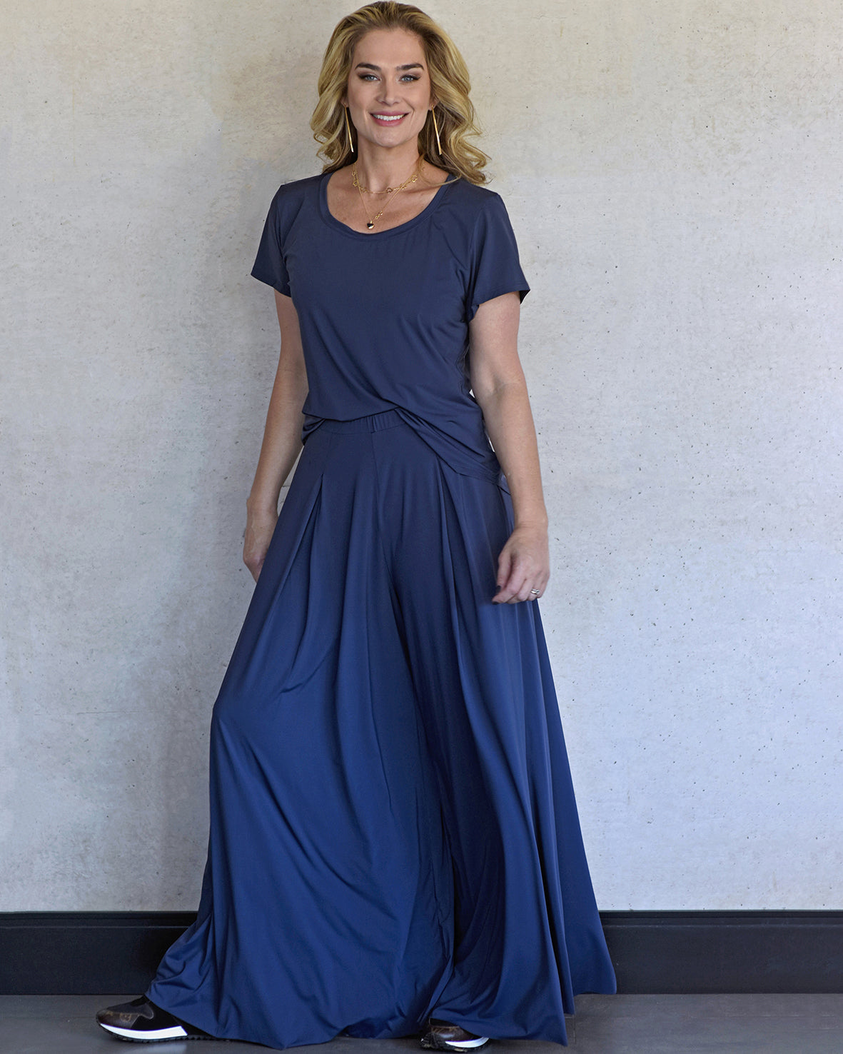 Blusa Carla Jersey Marinho
