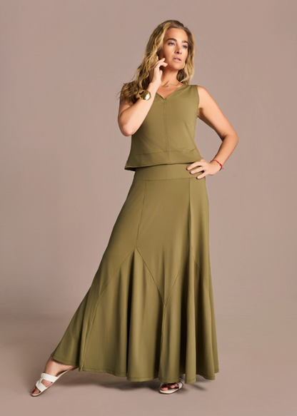 Saia Ana Jersey Verde Basil