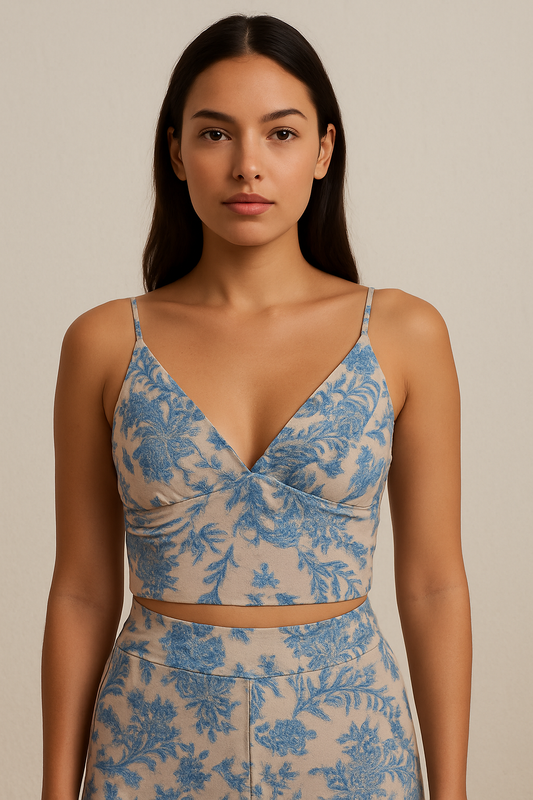 Top Rita Tule Dior Blue