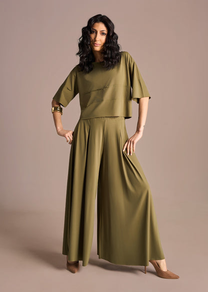 Cropped Malu Jersey Verde Basil