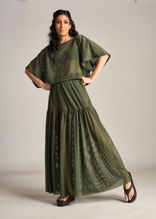 Saia Camila Telinha Verde