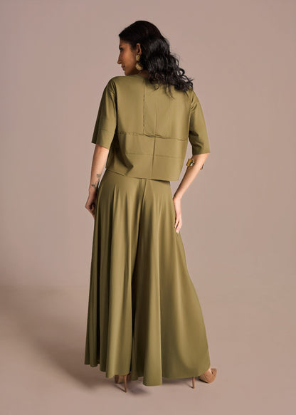 Cropped Malu Jersey Verde Basil