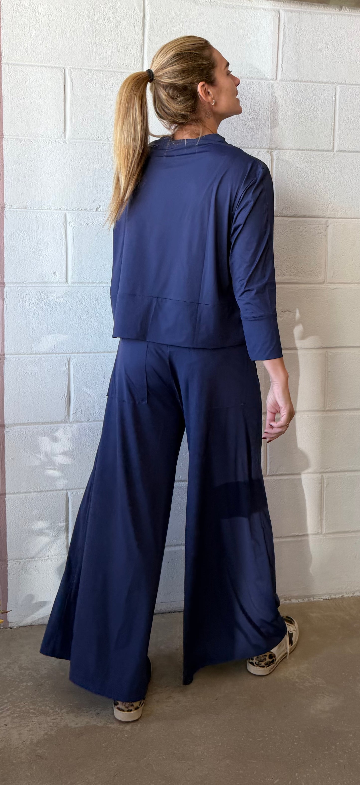 Pantalong Jersey Marinho
