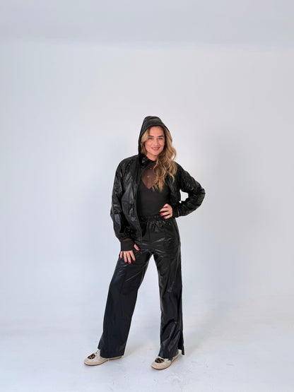 Jaqueta Lulu Corta Vento Nylon Metalic