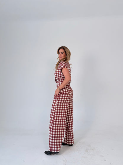 Calça Alice Jersey Xadrez