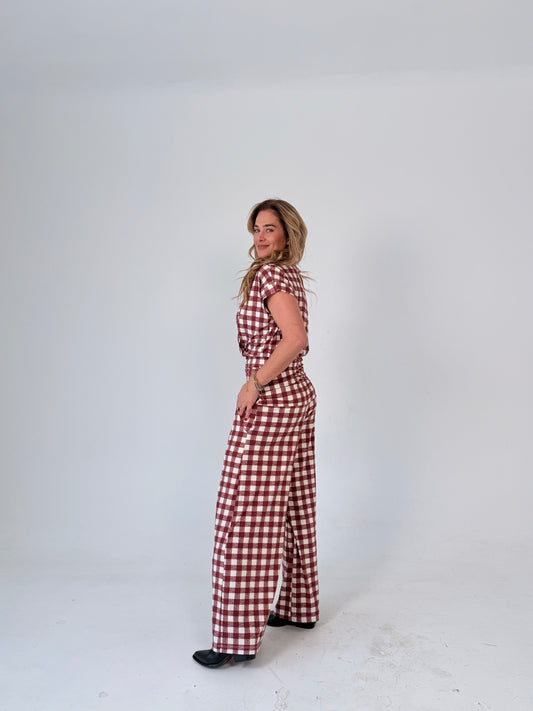 Calça Alice Jersey Xadrez