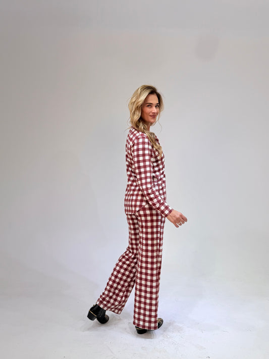Calça Vitoria Jersey Xadrez