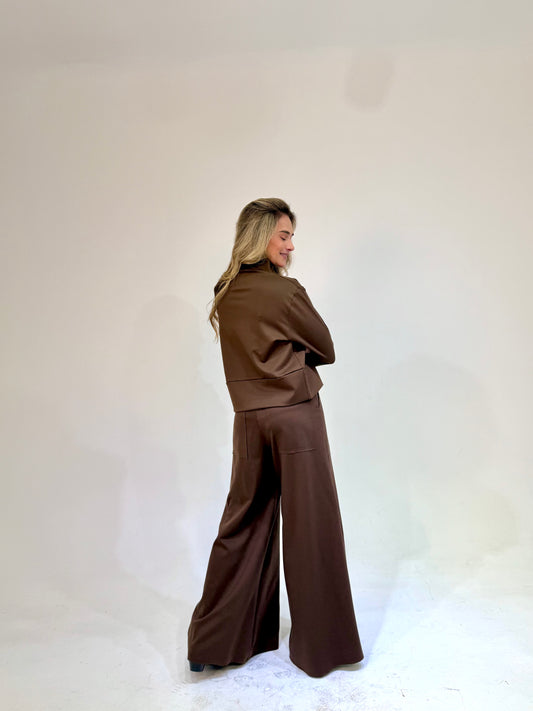 Pantalong Tencel Café
