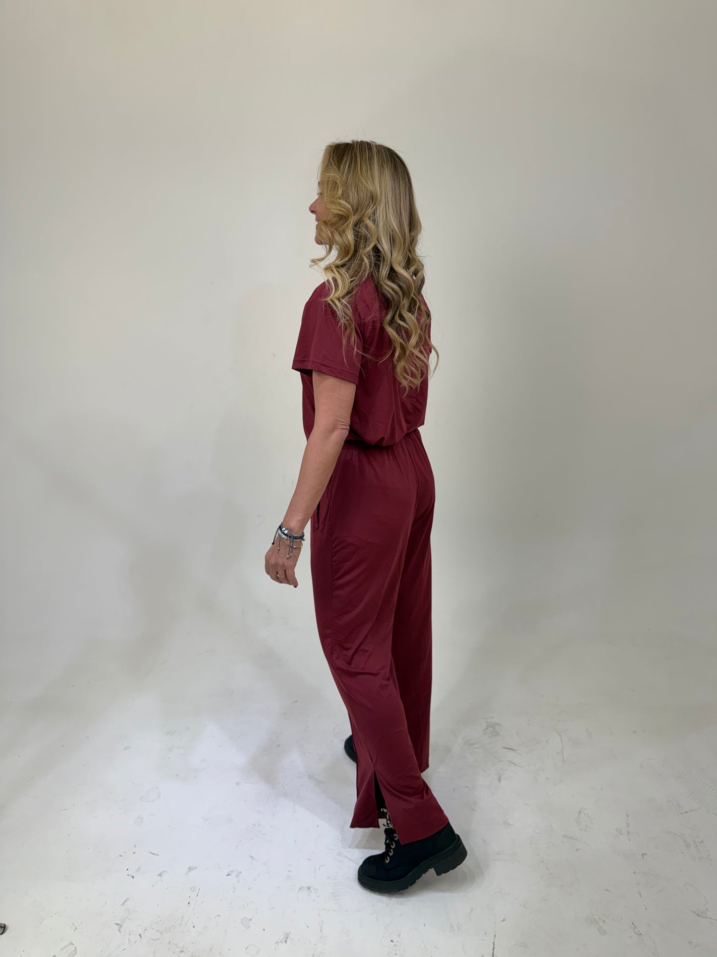 Calça Claudia Jersey Vinho
