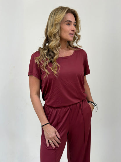 Blusa Carla Jersey Vinho