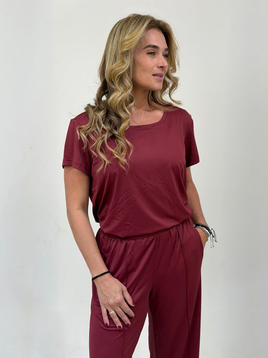Blusa Carla Jersey Vinho