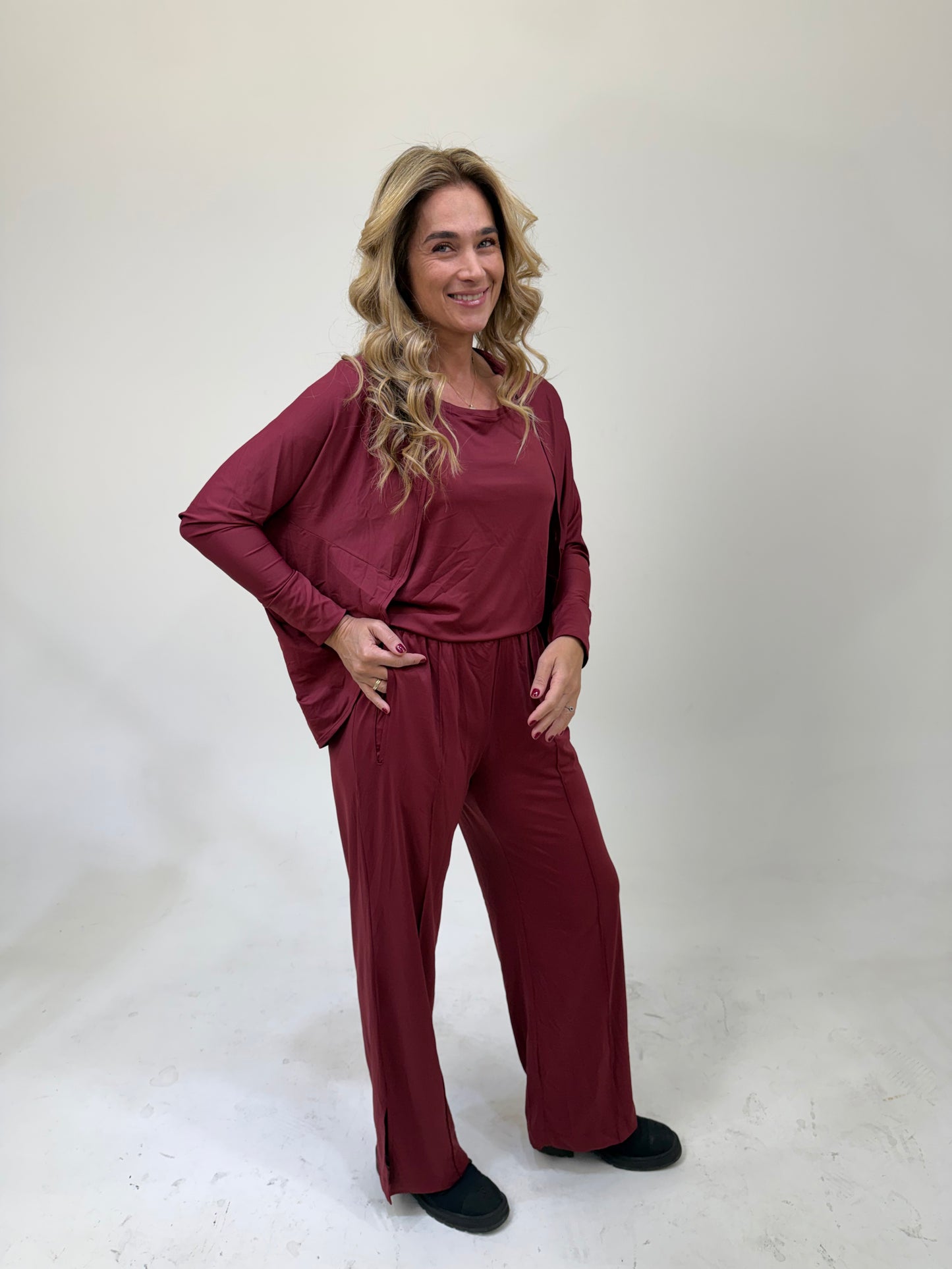 Casaco Casulo Jersey Vinho