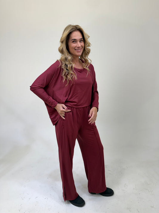 Casaco Casulo Jersey Vinho