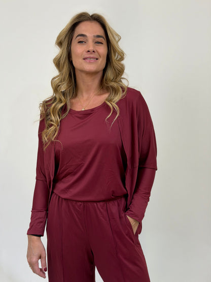 Casaco Casulo Jersey Vinho