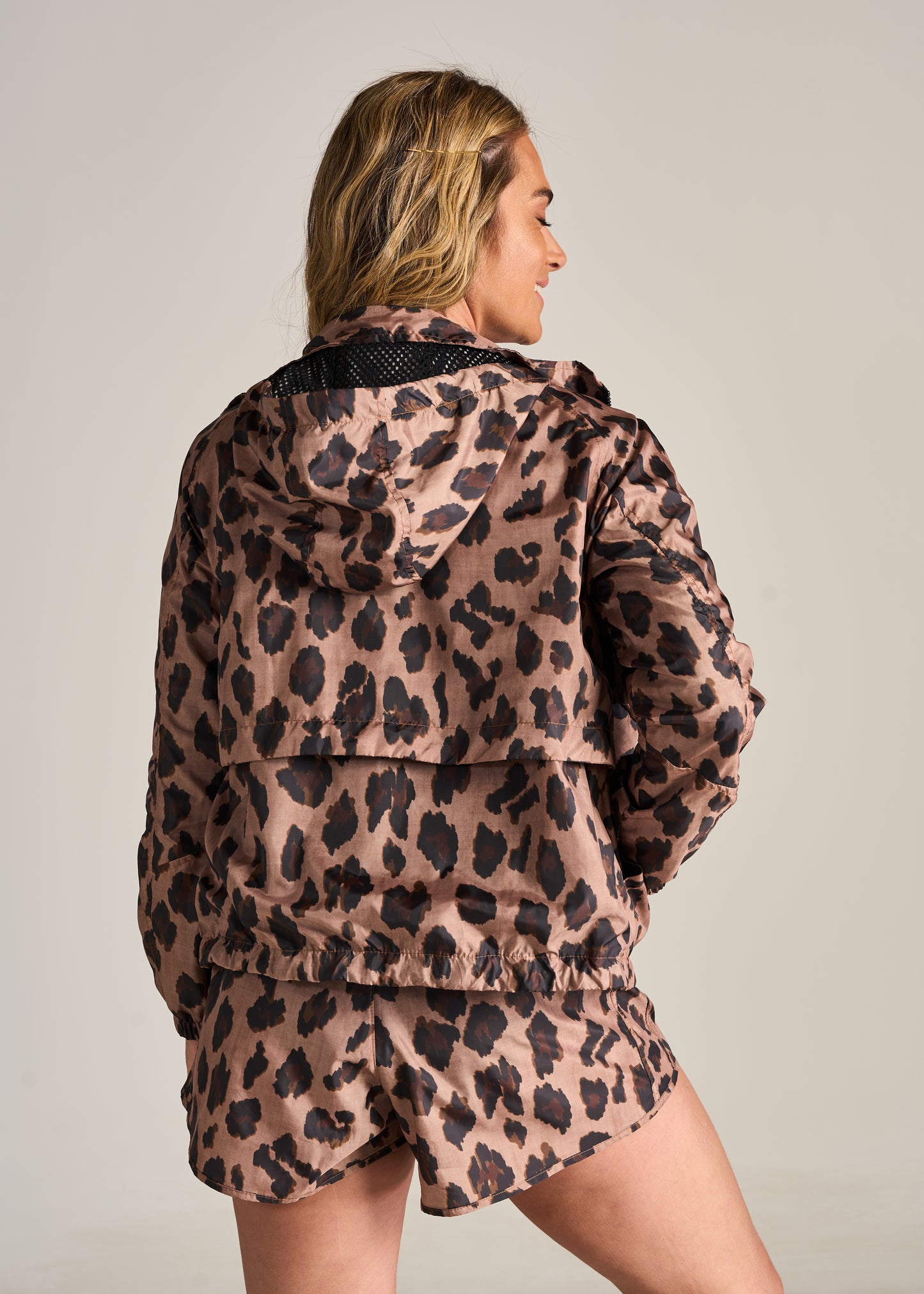 Shorts Track Nylon Animal Print