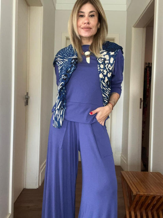 Moletom Les Tricot Onça Azul