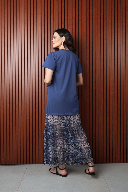 Vestido Donatella Fluity Blue Jeans
