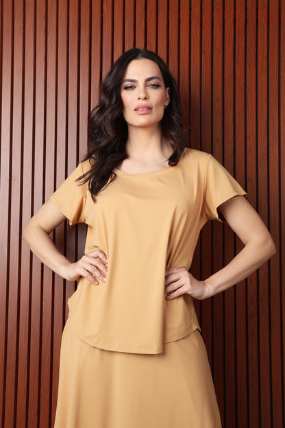 Blusa Carla Fluity Areia