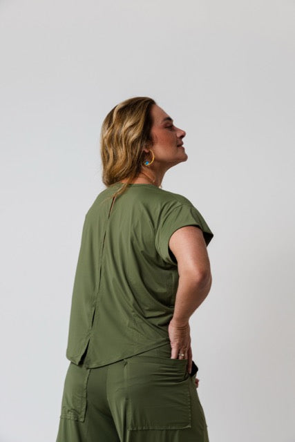 Blusa Isabel Fluity Verde Alcaparra