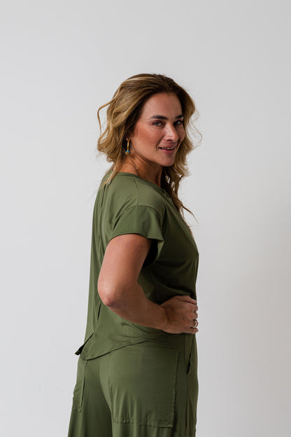 Blusa Isabel Fluity Verde Alcaparra