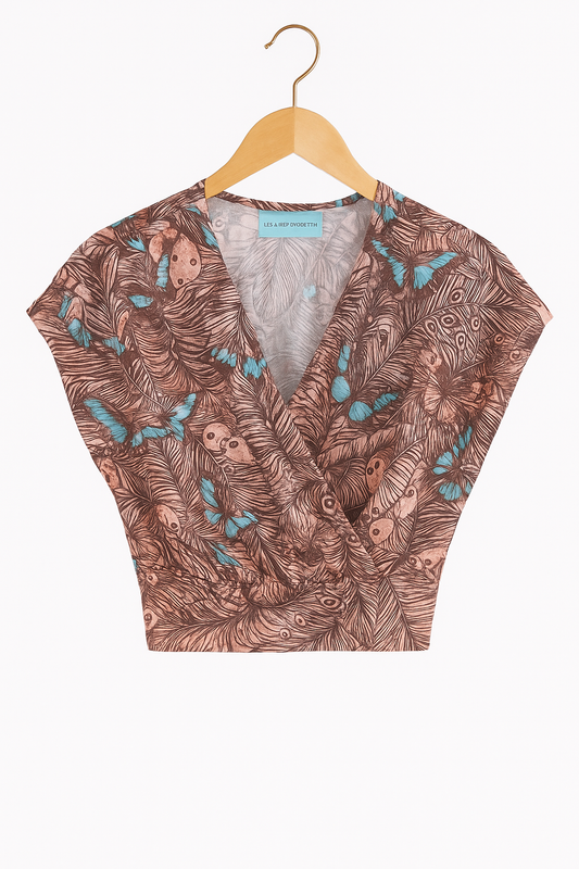 Blusa Ximena Jersey Borboleta Rose