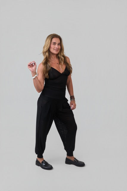 Calça Aladim Tule Preto