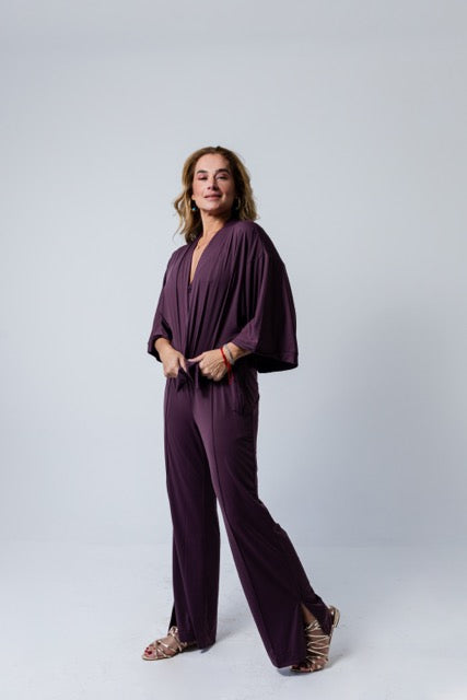 Kimono Cris Fluity Vinho Taruma