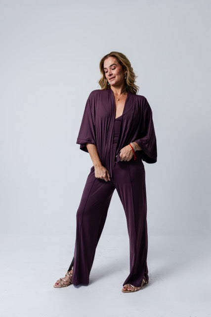 Kimono Cris Fluity Vinho Taruma