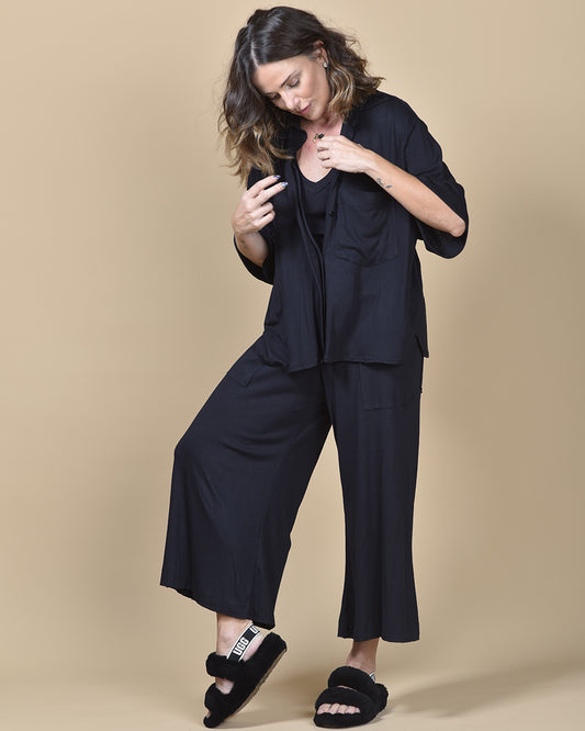 Pantacourt Tricot Black