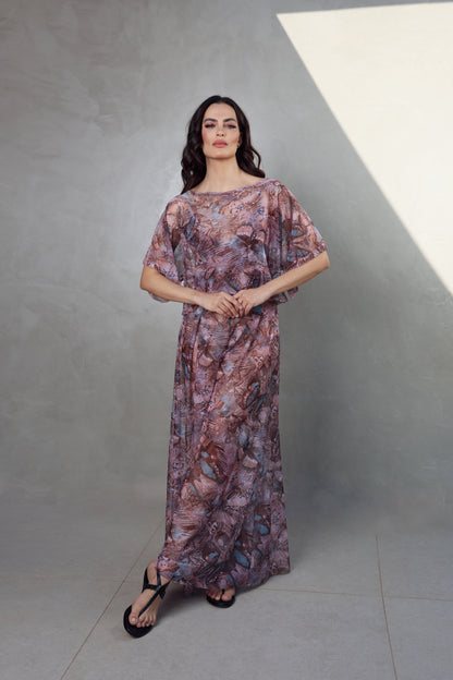 Pantalona Carol Tule Borboleta Rose