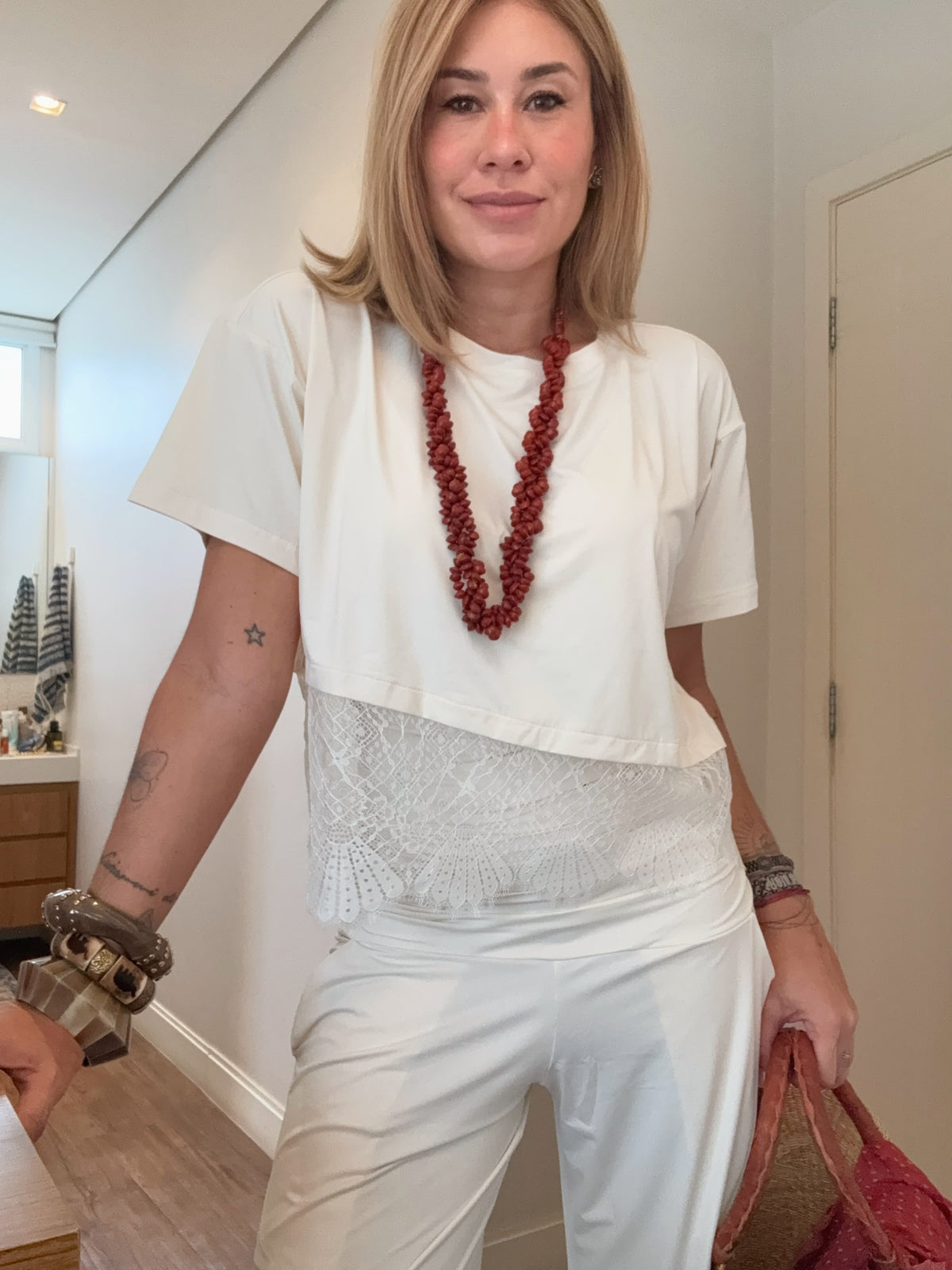Cropped Malu Fluity Renda Off