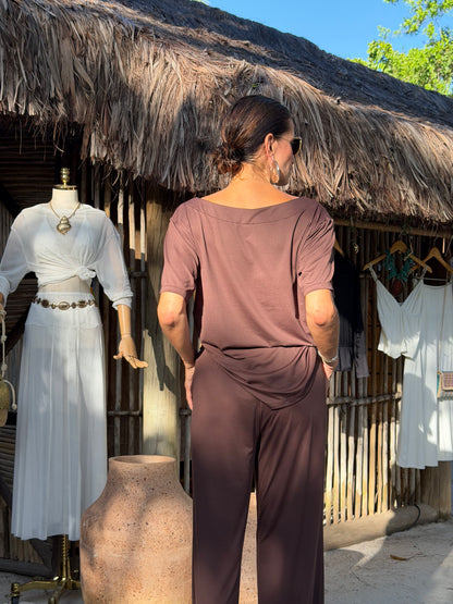 Blusa Marrie Jersey Café