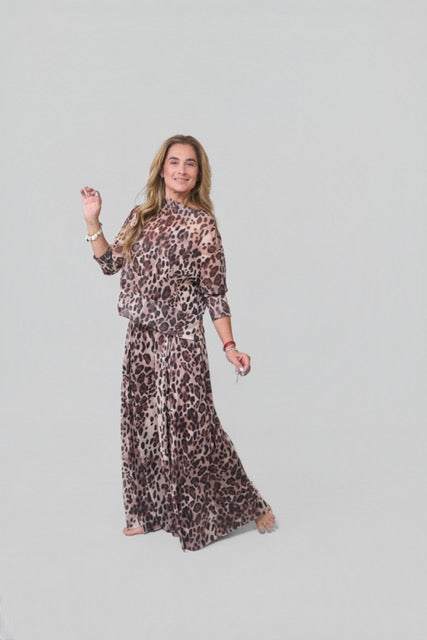 Pantalona Carol Tule Animal Print