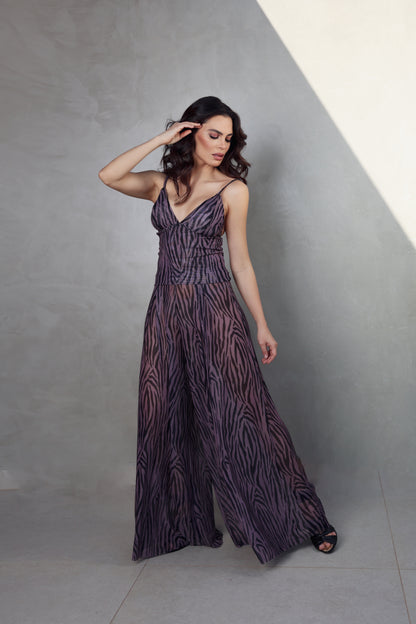 Pantalona Carol Tule Zebrado