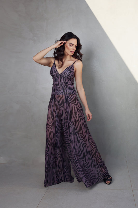 Pantalona Carol Tule Zebrado