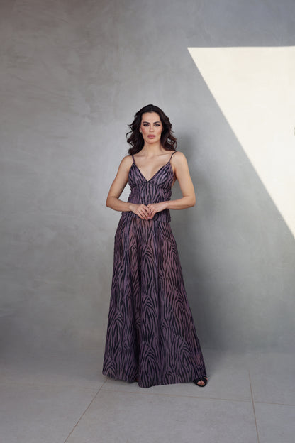 Pantalona Carol Tule Zebrado