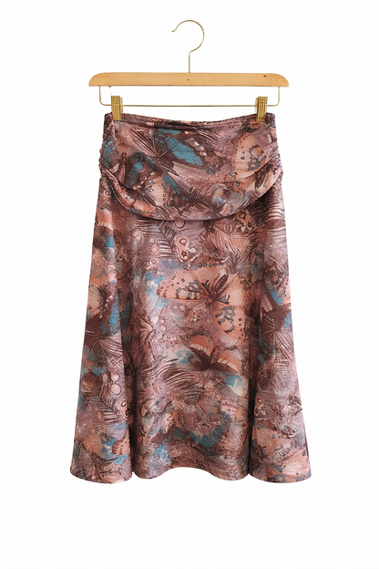 Saia Bia Jersey Borboleta Rose